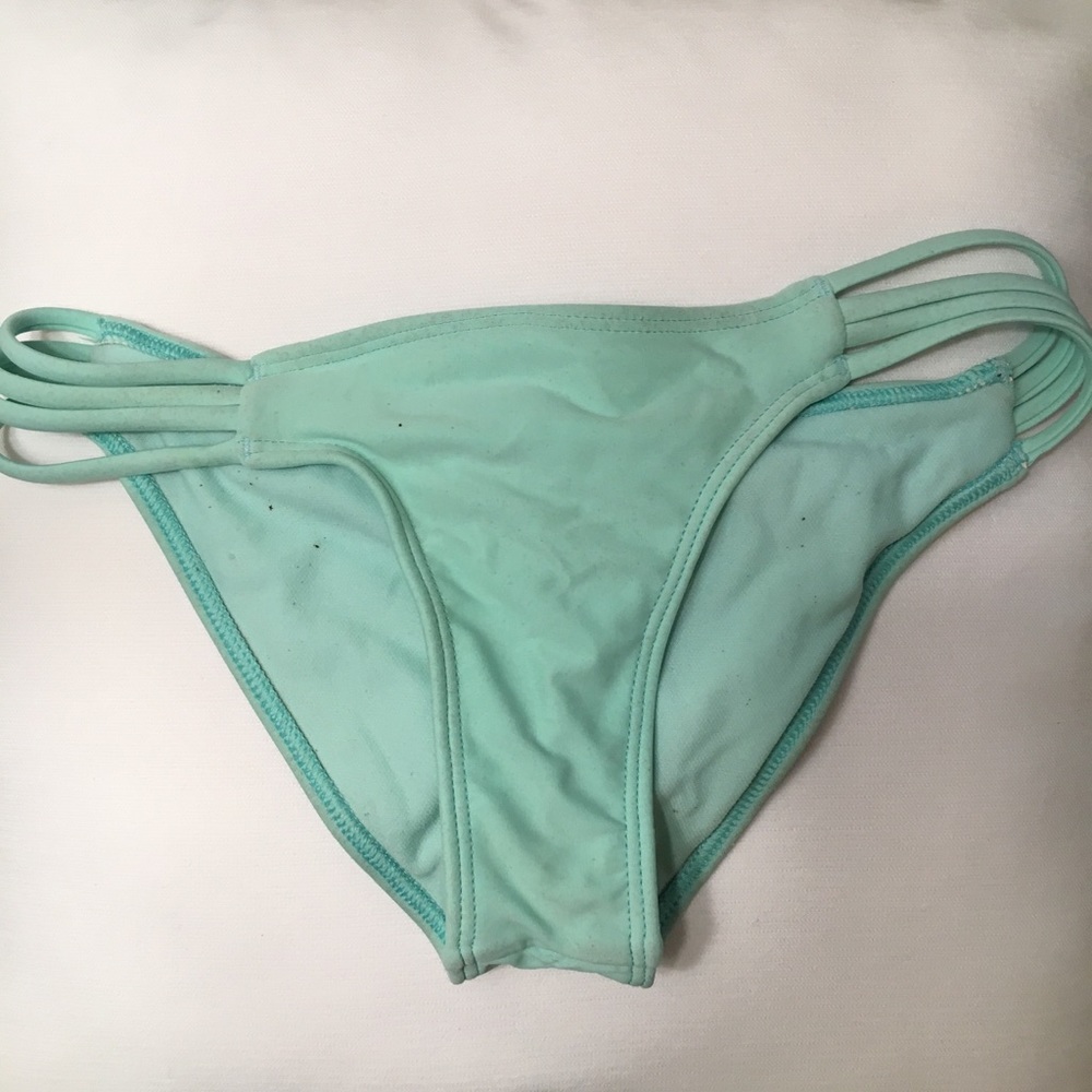 Turquoise cheeky bikini bottoms